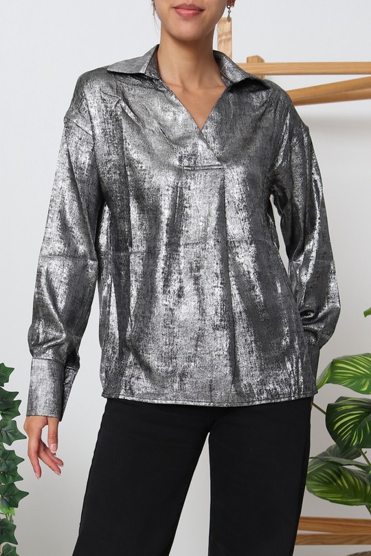 Blouses Femme Noir By Clara K5153 Efashion Paris