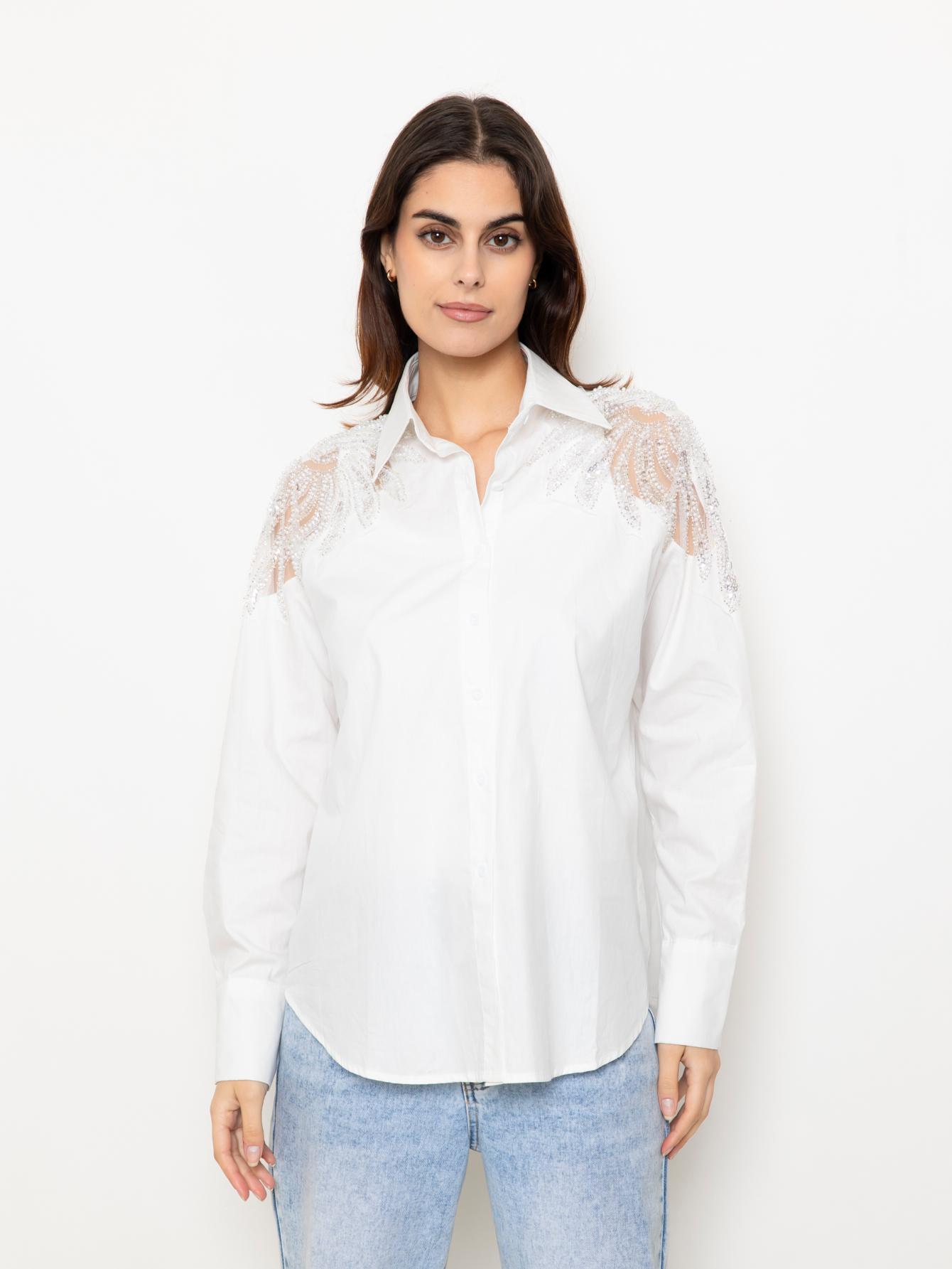 Shirts Women White By Clara 15416 #c Efashion Paris