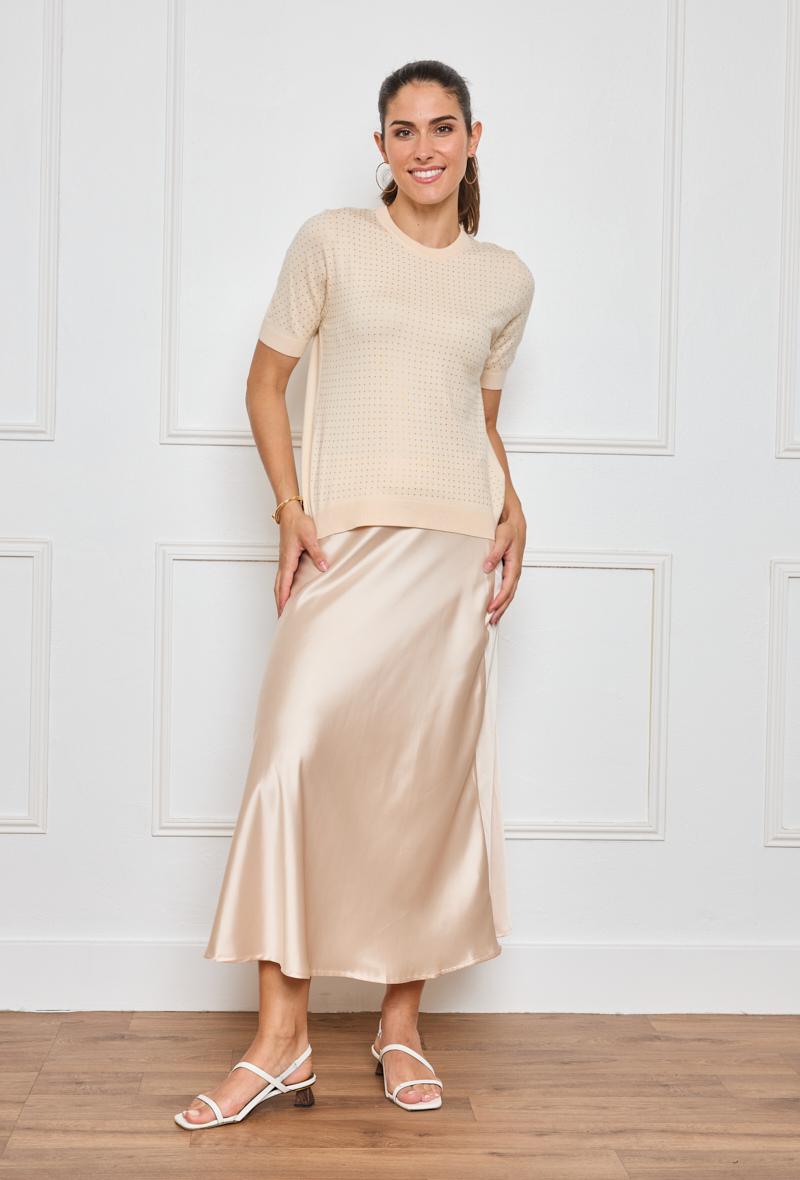 T-shirts Women Beige By Clara CH9166 #c Efashion Paris