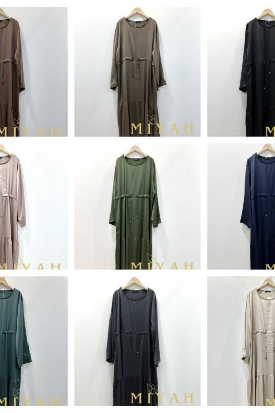 Abaya Femme Couleurs mélangées MIYAH paris MY2505 Efashion Paris