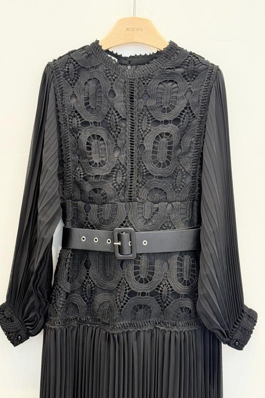 Robes longues Femme Noir ACACIA 426 Efashion Paris