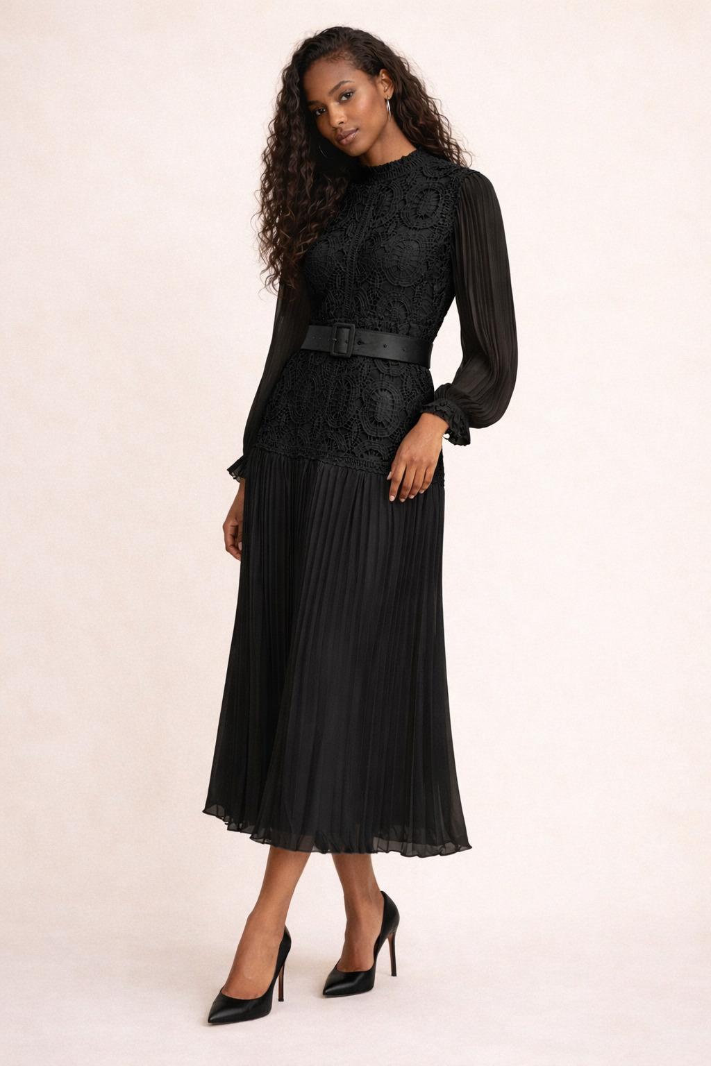 Robes longues Femme Noir ACACIA 426 #c Efashion Paris