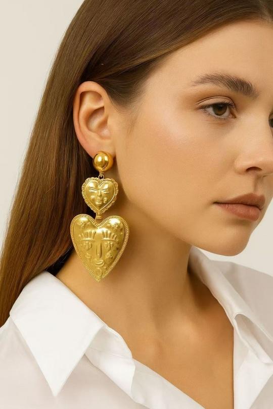 Earings Accessories Gold Bijoux Mystères A2207 Efashion Paris