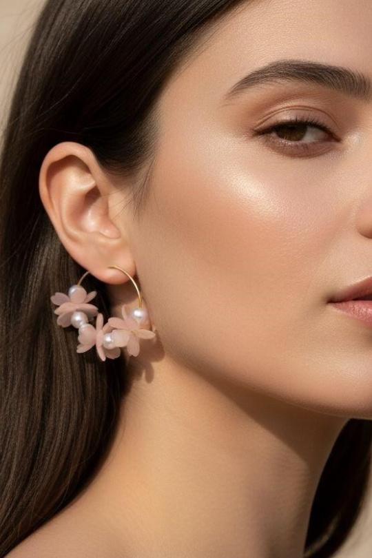 Earings Accessories Pink Bijoux Mystères ZC7 Efashion Paris