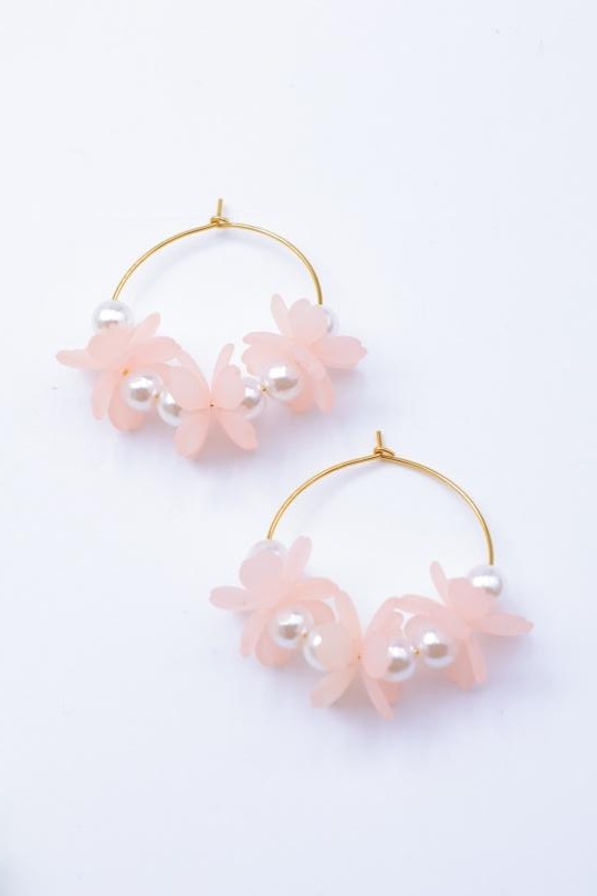 Boucles d'oreilles Accessoires Rose Bijoux Mysteres ZC7 Efashion Paris
