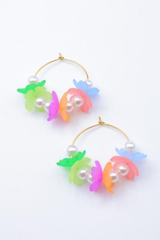 Boucles d'oreilles Accessoires Rose Bijoux Mysteres ZC7 Efashion Paris