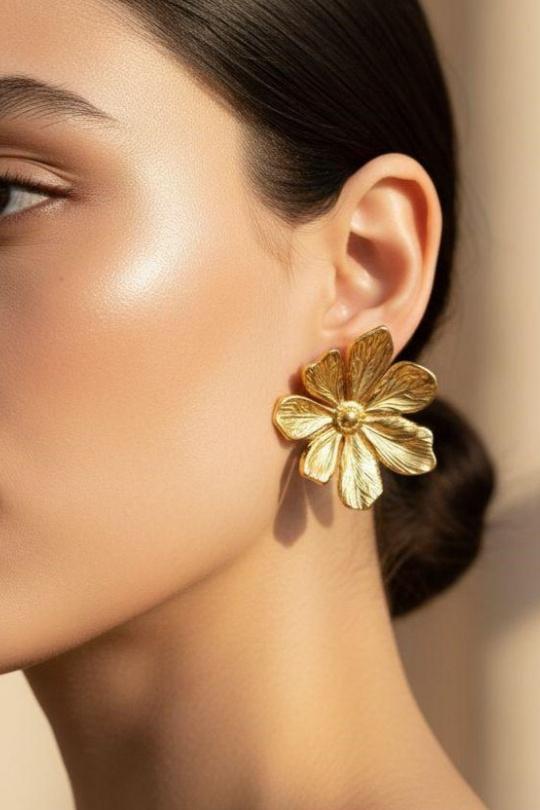 Earings Accessories Gold Bijoux Mystères E670B Efashion Paris