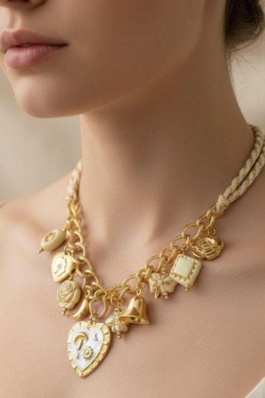 Necklaces Accessories White Bijoux Mystères A2206 Efashion Paris