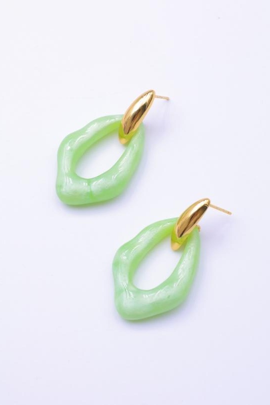 Boucles d'oreilles Accessoires Vert Bijoux Mysteres G264 Efashion Paris