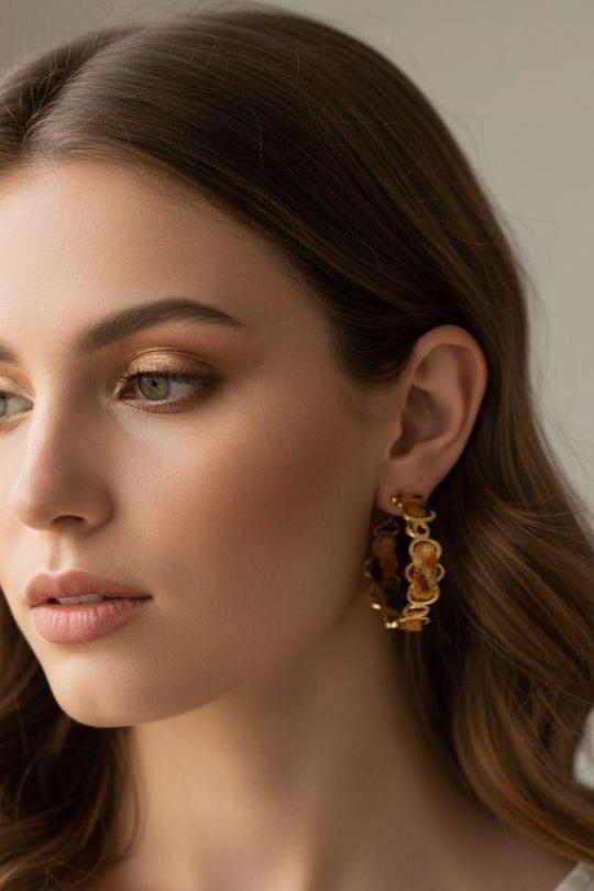 Earings Accessories Gold Bijoux Mystères BL240 Efashion Paris