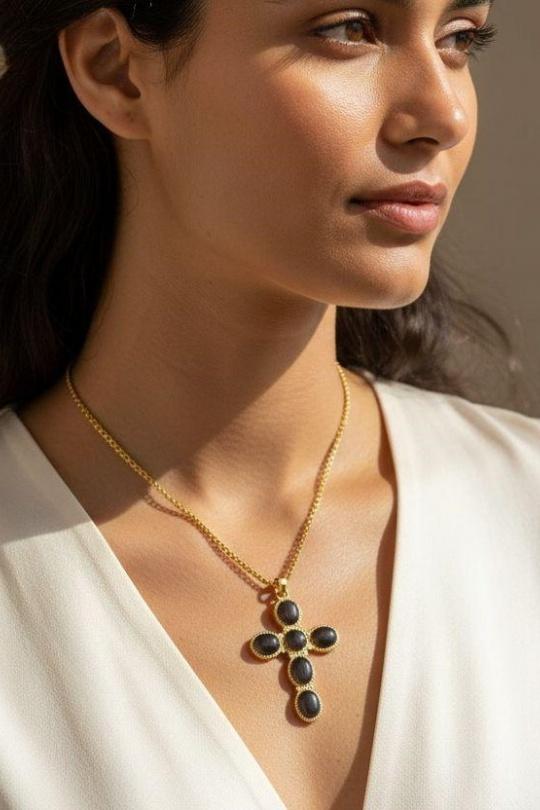 Necklaces Accessories Black Bijoux Mystères A2167B Efashion Paris