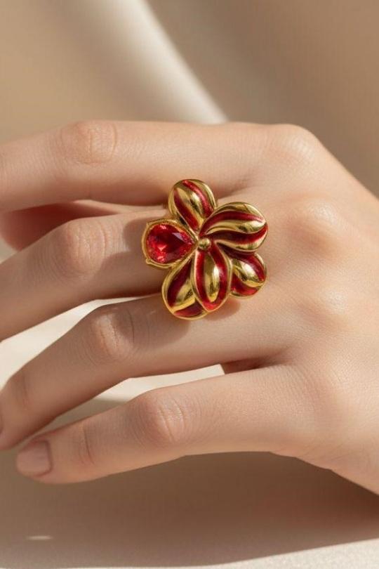 Rings Accessories Red Bijoux Mystères A2222 Efashion Paris