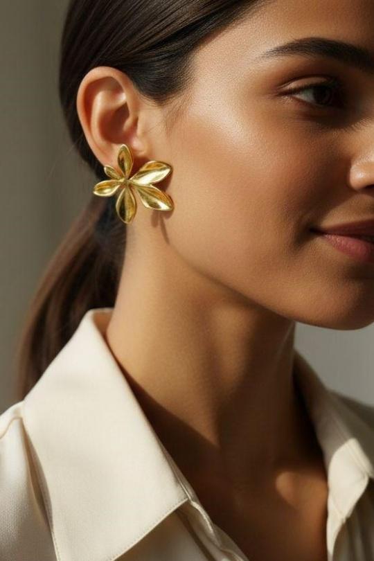 Earings Accessories Gold Bijoux Mystères E715 Efashion Paris