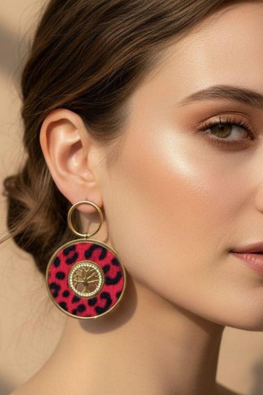 Earings Accessories Red Bijoux Mystères ZC3 Efashion Paris