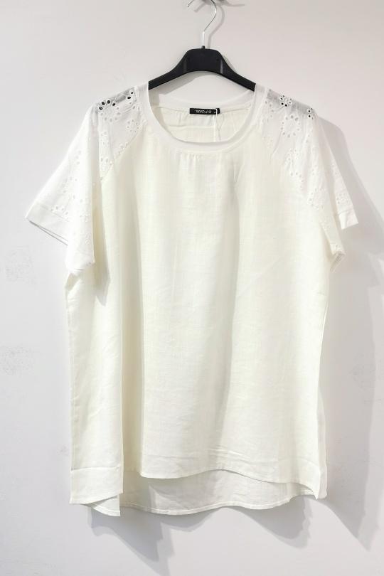 Camisetas Mujer White C MODA (MODA H) 8072 Efashion Paris