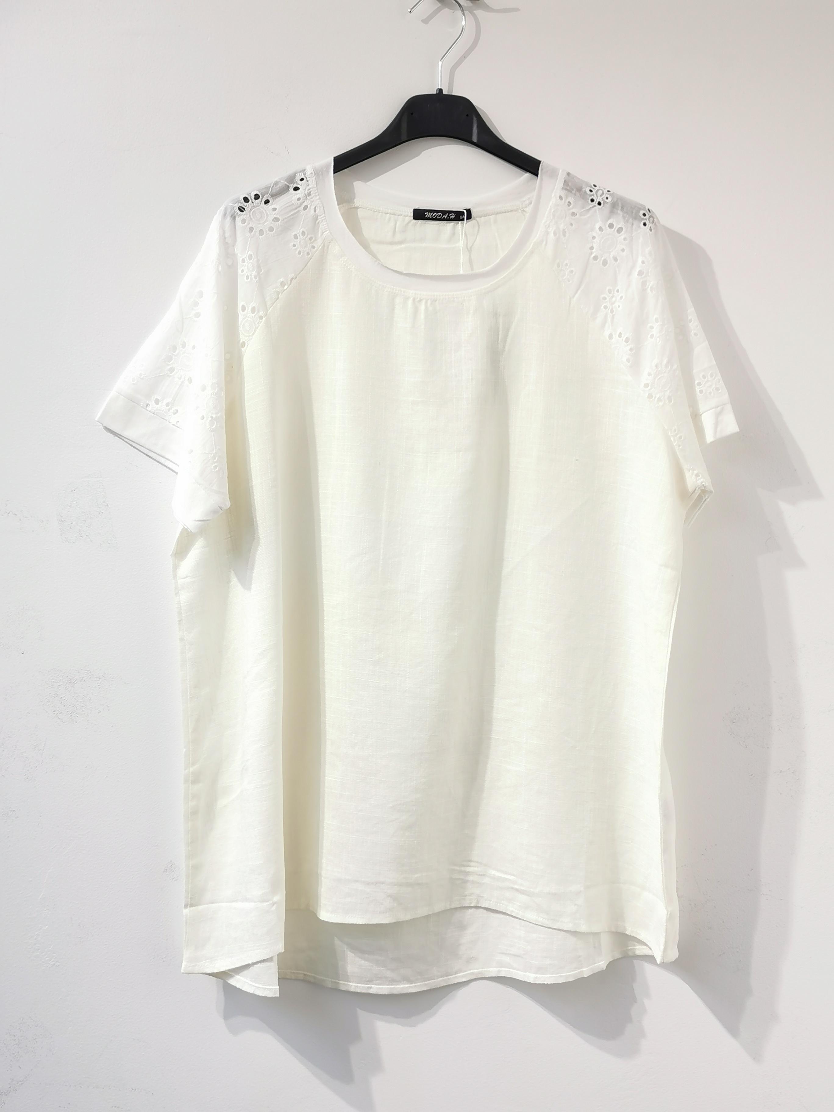 Camisetas Mujer White C MODA (MODA H) 8072 #c Efashion Paris
