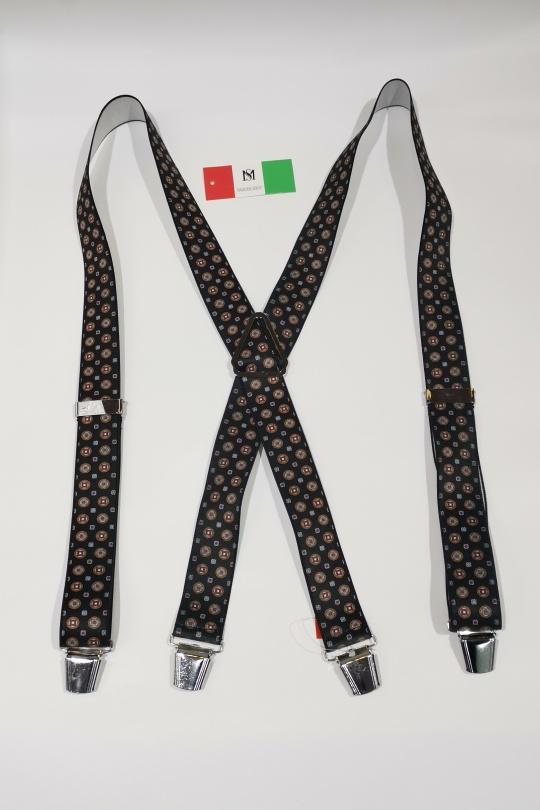 Braces Accessories Black C.S. MODE BR-FAN-24-NOIR 01 Efashion Paris