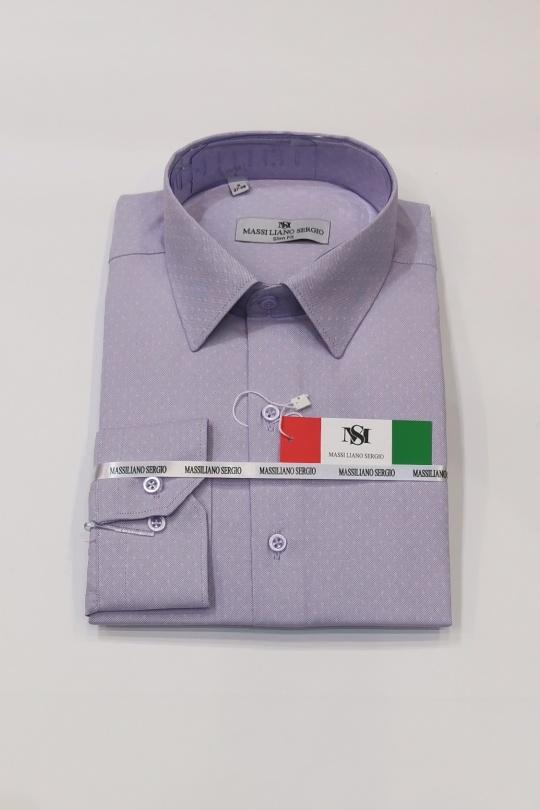 Shirts Men Print1 C.S. MODE CH-MS-LILA-SLIM-95049-453 Efashion Paris