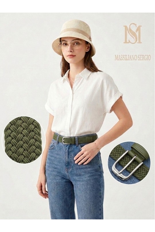 Ceintures Accessoires Kaki C.S. MODE FF19# Efashion Paris