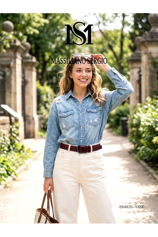 Cinturones Complementos Khaki C.S. MODE 894830F Efashion Paris