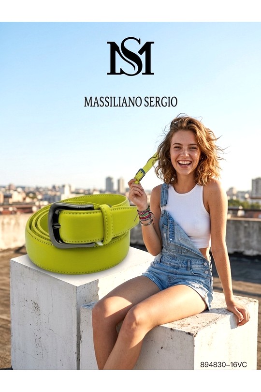 Cinturones Complementos Khaki C.S. MODE 894830F Efashion Paris