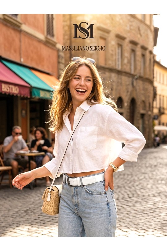 Cinturones Complementos Khaki C.S. MODE 894830F Efashion Paris