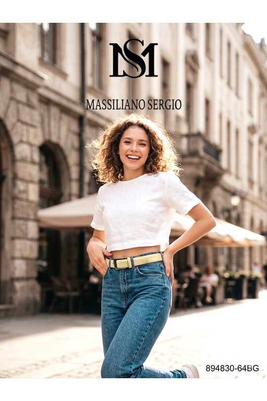 Cinturones Complementos Khaki C.S. MODE 894830F Efashion Paris