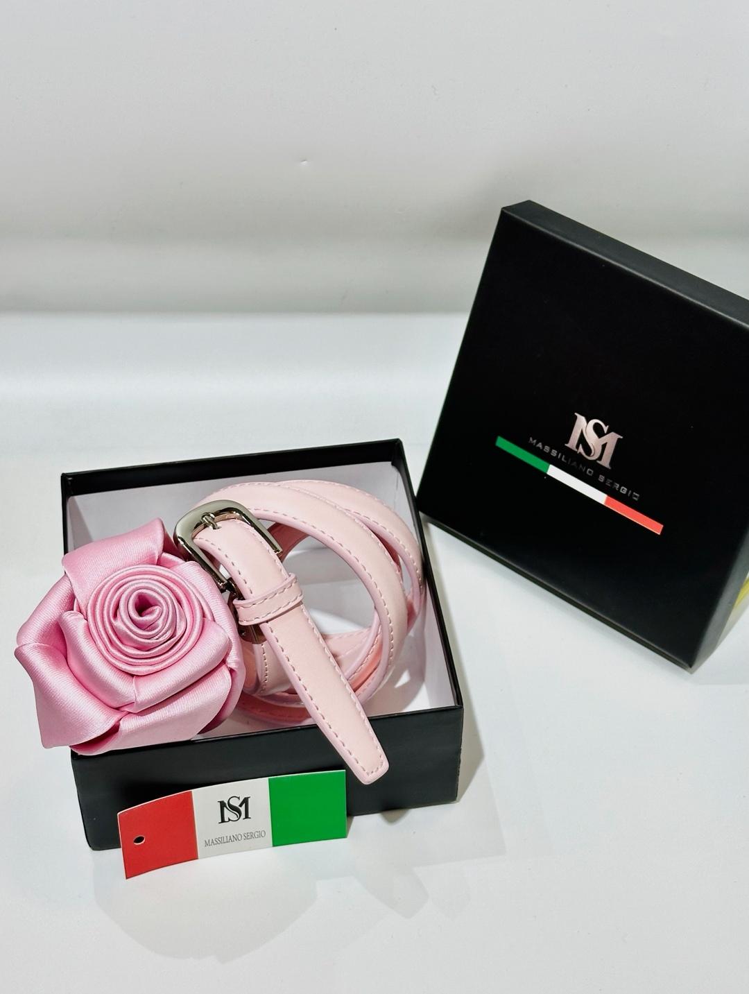 Ceintures Accessoires Rose C.S. MODE COF-35 #c Efashion Paris