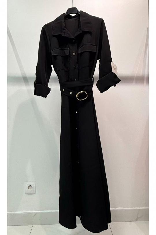 Robes longues Femme Noir A.L PARIS 12076 Efashion Paris