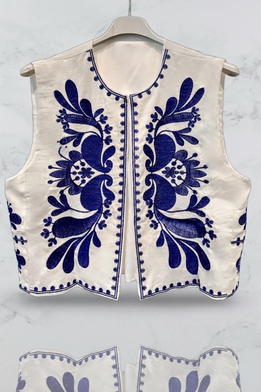 Cárdigans Mujer White AMARIA 2365 Efashion Paris