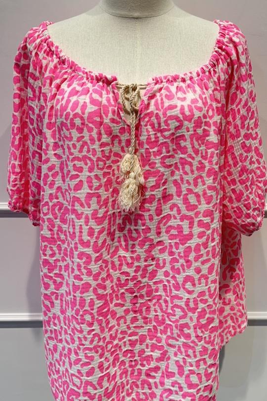 Blusas Mujer Neon pink AMARIA 25291 Efashion Paris