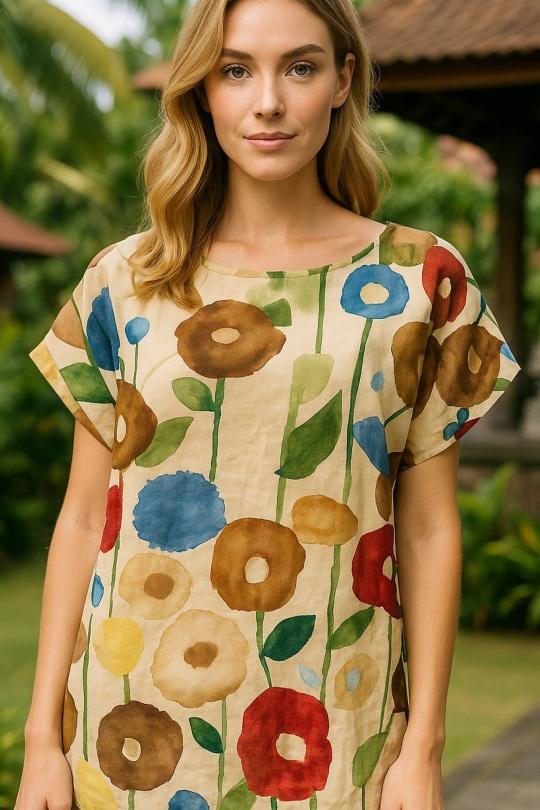 Blouses Femme Beige AMARIA 6285 Efashion Paris