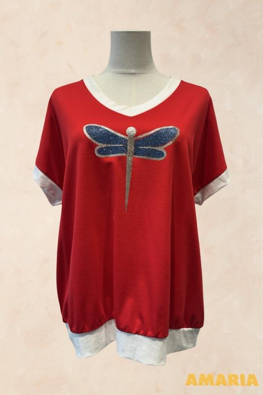 T-shirts Women Red AMARIA 2087TSHIRT Efashion Paris