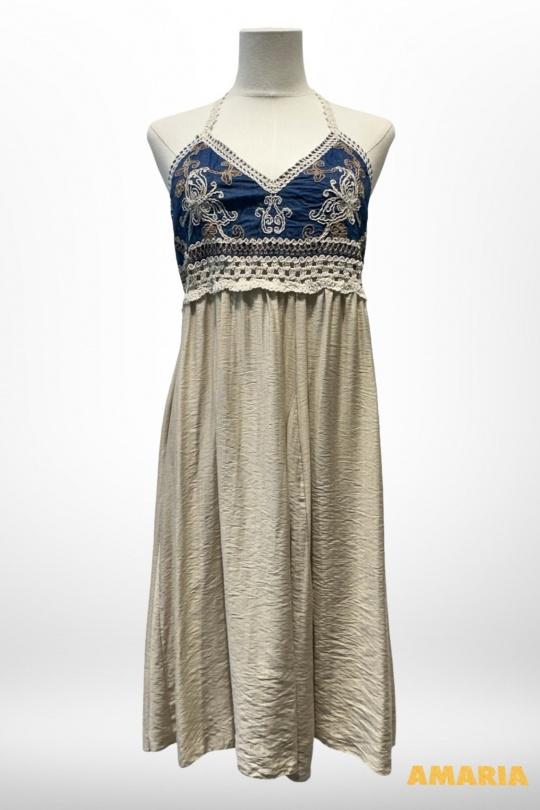 Robes mi-longues Femme Beige AMARIA 8801HP Efashion Paris