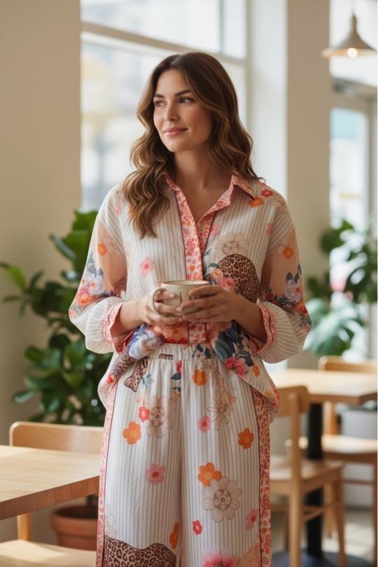 Ensembles Femme Orange AMARIA D389389B GUEPARD Efashion Paris