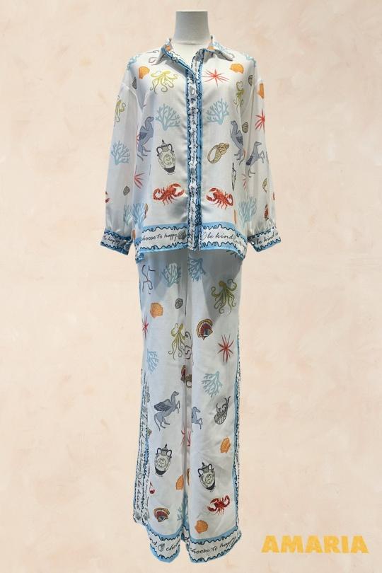 Ensembles Femme Bleu ciel AMARIA D38989B Efashion Paris