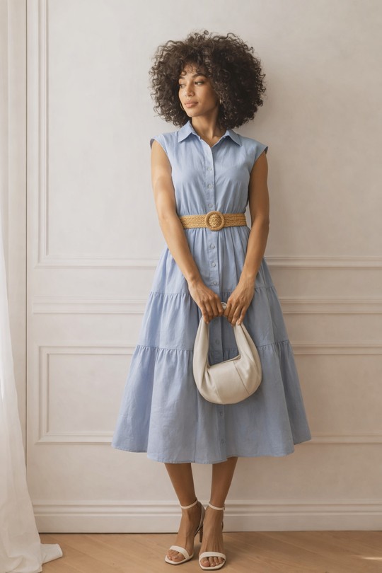 Robes mi-longues Femme Marron AMARIA 9708-INS Efashion Paris