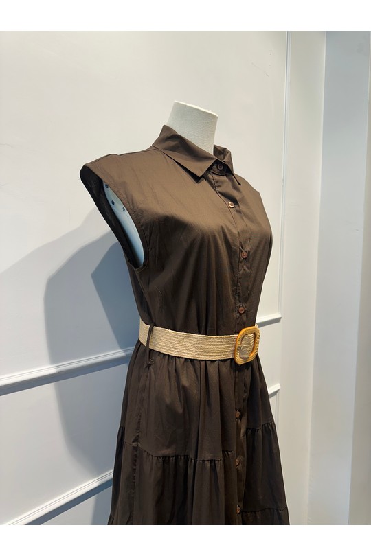 Robes mi-longues Femme Marron AMARIA 9708-INS Efashion Paris