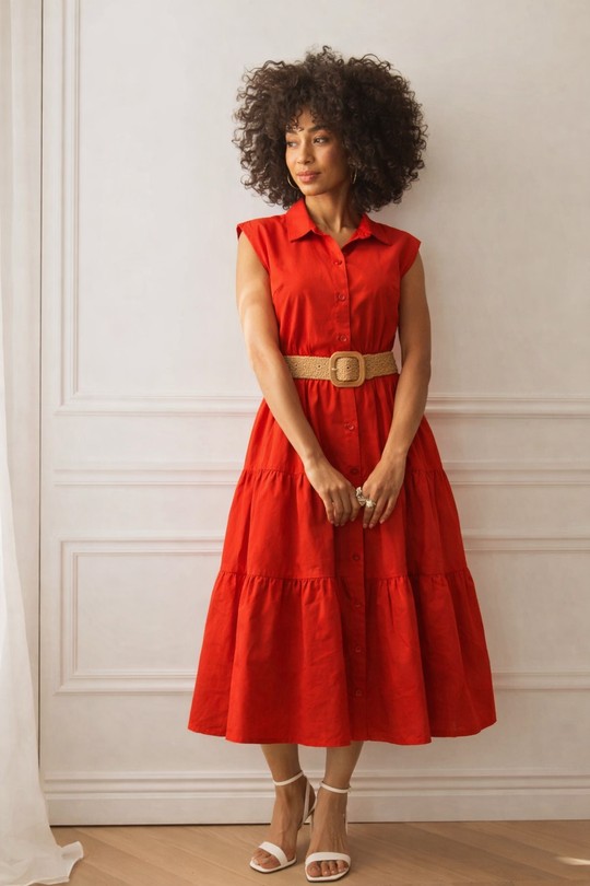 Robes mi-longues Femme Marron AMARIA 9708-INS Efashion Paris