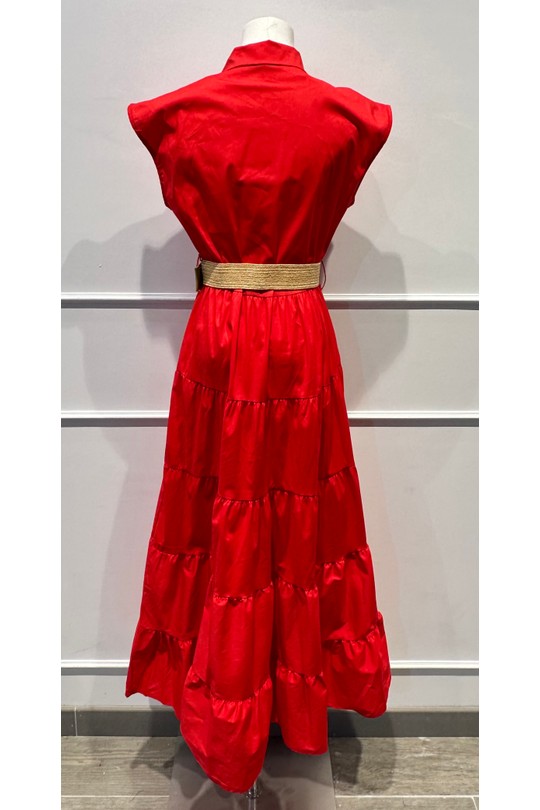 Robes mi-longues Femme Marron AMARIA 9708-INS Efashion Paris