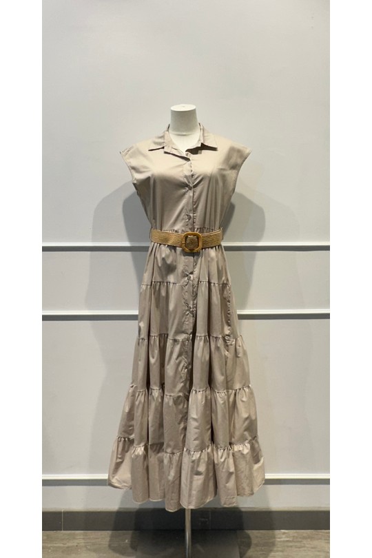 Robes mi-longues Femme Marron AMARIA 9708-INS Efashion Paris