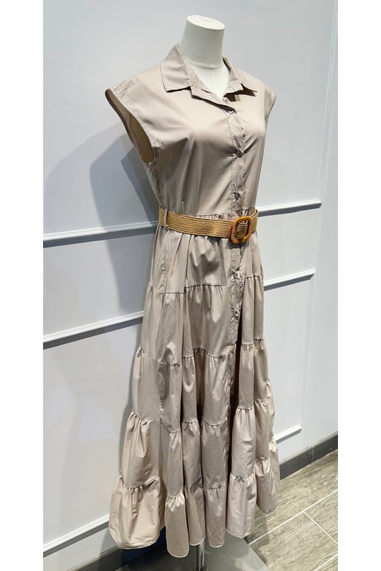 Robes mi-longues Femme Marron AMARIA 9708-INS Efashion Paris