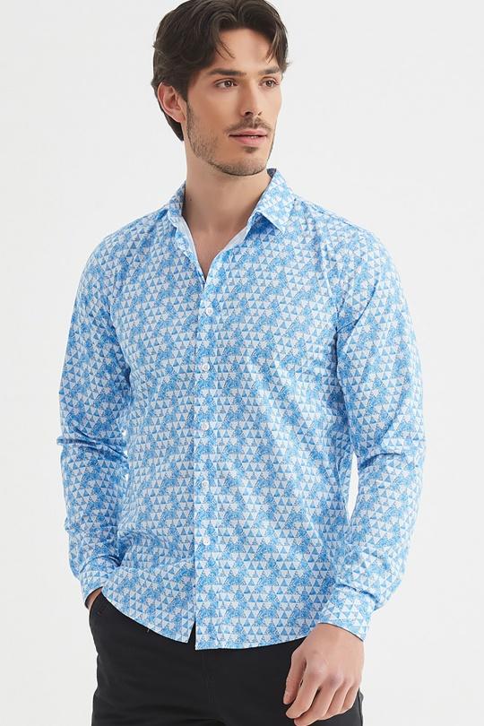 Chemises Homme Bleu Yves Enzo ENZO-108-23 Efashion Paris