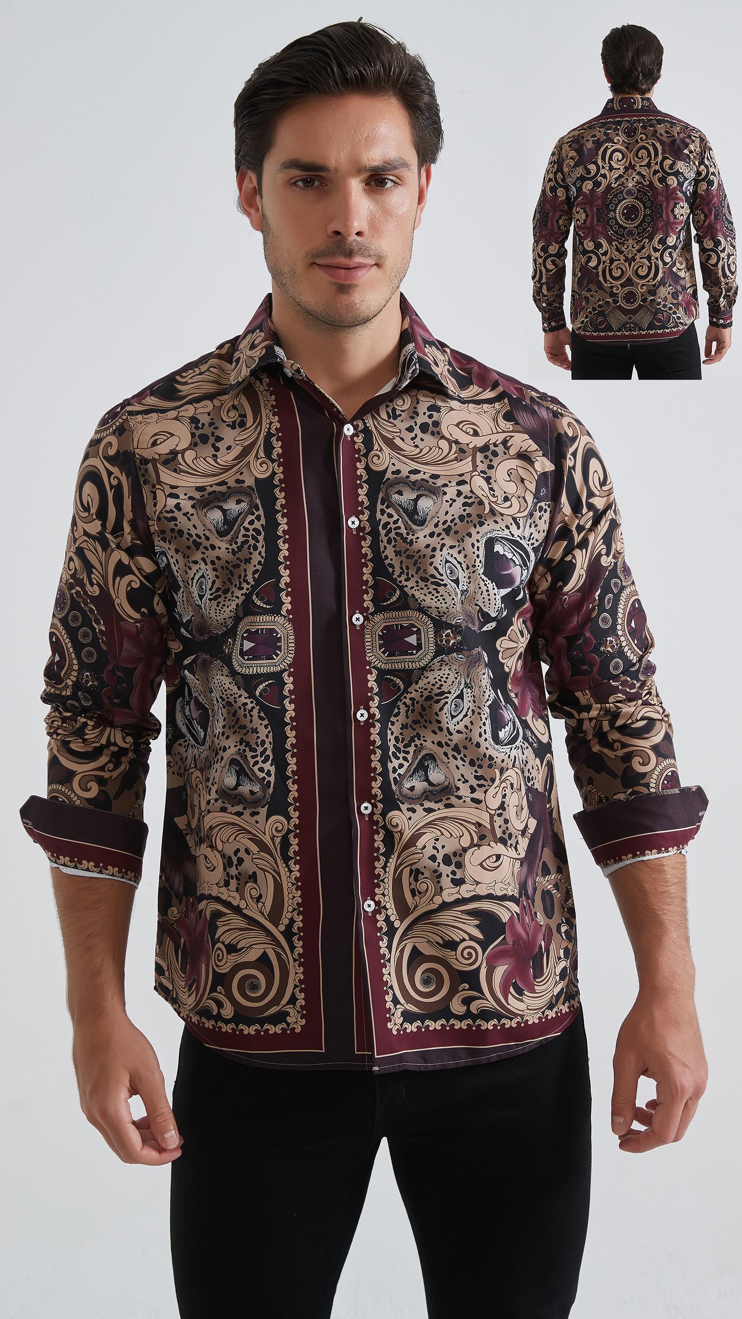 Shirts Men Burgundy Yves Enzo 1506209-09 #c Efashion Paris