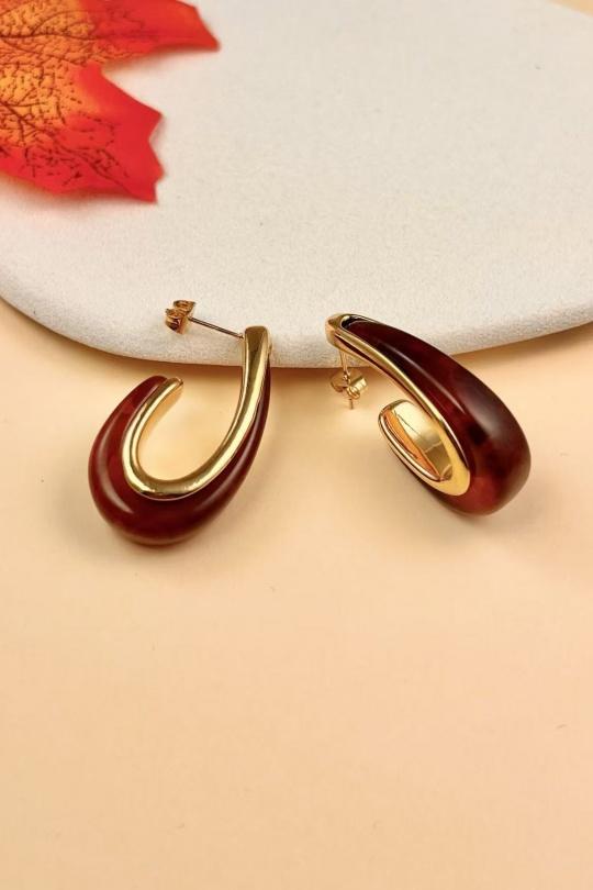 Boucles d'oreilles Accessoires Noir COSMOS BB32012-400 Efashion Paris