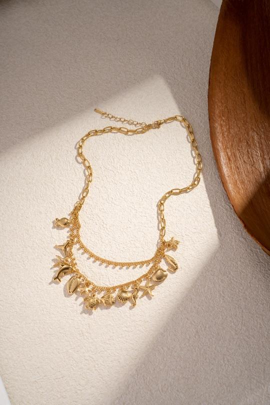 Colliers Accessoires Doré COSMOS BB22005-650 Efashion Paris