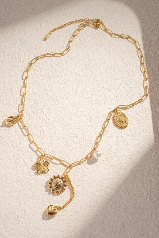 Colliers Accessoires Doré COSMOS BB22003-550 Efashion Paris