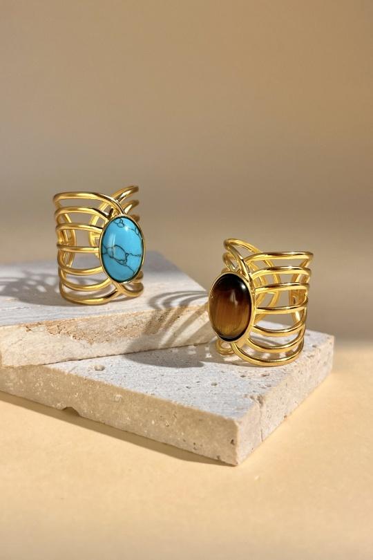 Bagues Accessoires Marron COSMOS BB72010-360 Efashion Paris