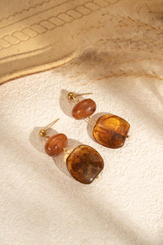 Boucles d'oreilles Accessoires Ecru COSMOS AI32019-350 Efashion Paris