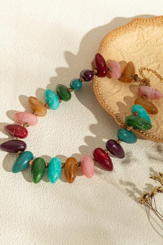 Colliers Accessoires Vert COSMOS AD22001-650 Efashion Paris